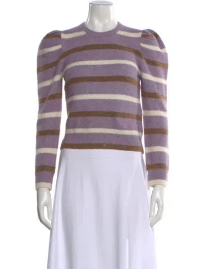 Pre-owned Derek Lam 10 Crosby Striped Crew Neck Sweater In Purple