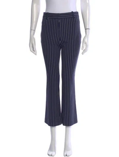 Pre-owned Derek Lam 10 Crosby Striped Flared Pants In Blue