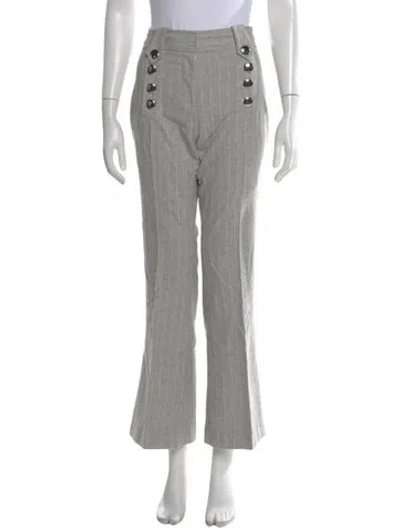 Pre-owned Derek Lam 10 Crosby Striped Flared Pants In Gray