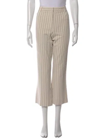 Pre-owned Derek Lam 10 Crosby Striped Flared Pants In Neutral