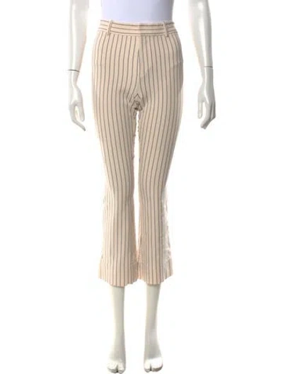 Pre-owned Derek Lam 10 Crosby Striped Flared Pants In Neutrals