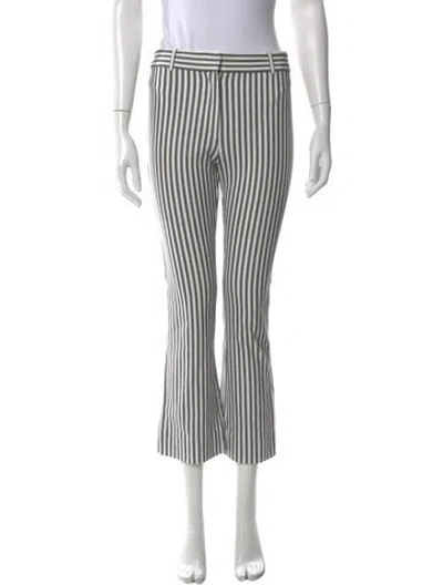 Pre-owned Derek Lam 10 Crosby Striped Flared Pants In White