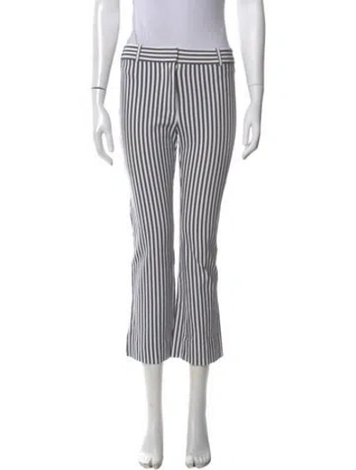 Pre-owned Derek Lam 10 Crosby Striped Flared Pants In White