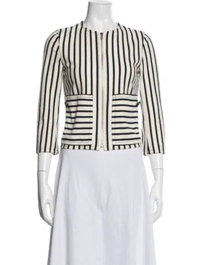 Pre-owned Derek Lam 10 Crosby Striped Jacket In Neutrals