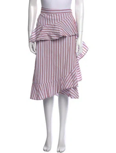 Pre-owned Derek Lam 10 Crosby Striped Knee-length Skirt In Multi