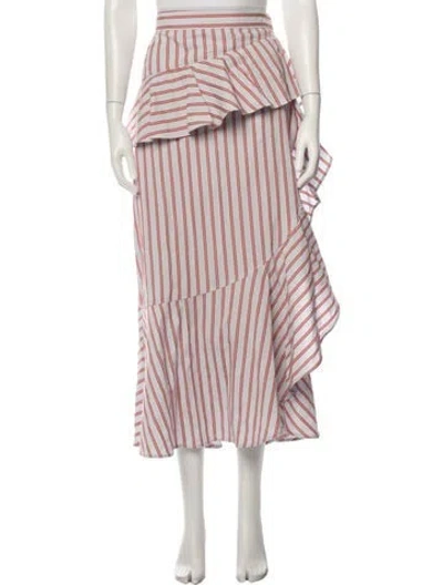 Pre-owned Derek Lam 10 Crosby Striped Midi Length Skirt In Multi
