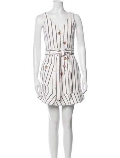 Pre-owned Derek Lam 10 Crosby Striped Mini Dress In Neutral