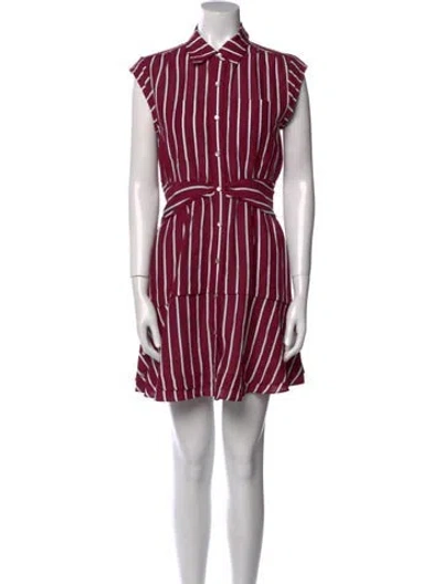 Pre-owned Derek Lam 10 Crosby Striped Mini Dress In Purple