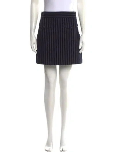 Pre-owned Derek Lam 10 Crosby Striped Mini Skirt In Blue