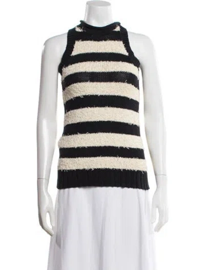 Pre-owned Derek Lam 10 Crosby Striped Mock Neck Sweater