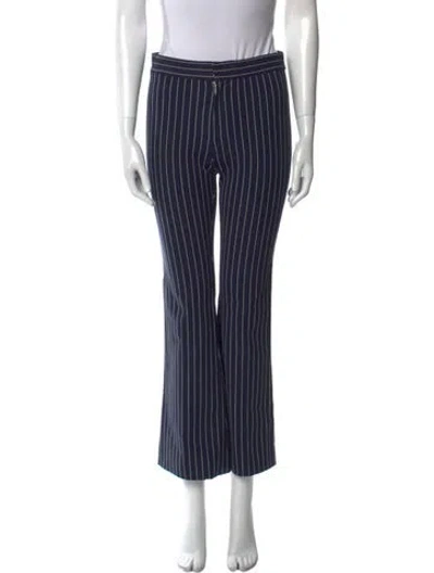Pre-owned Derek Lam 10 Crosby Striped Straight Leg Pants In Blue