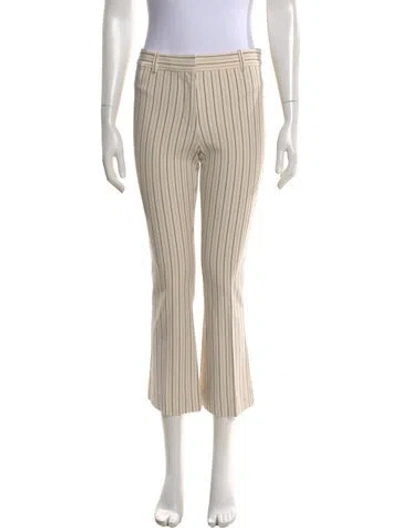 Pre-owned Derek Lam 10 Crosby Striped Straight Leg Pants W/ Tags In Neutral