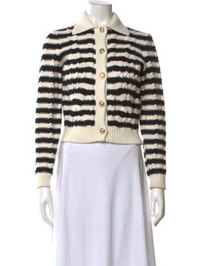 Pre-owned Derek Lam 10 Crosby Striped Sweater In Black
