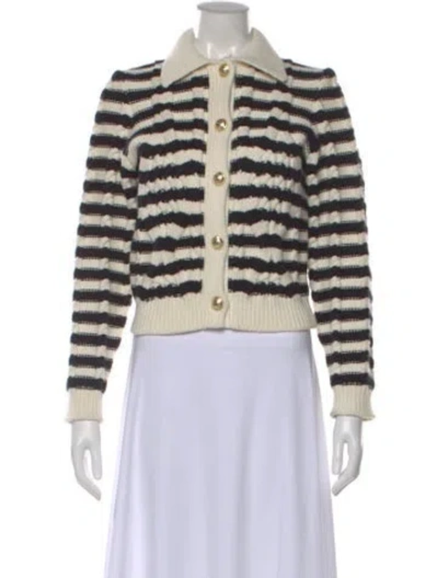 Pre-owned Derek Lam 10 Crosby Striped Sweater In White