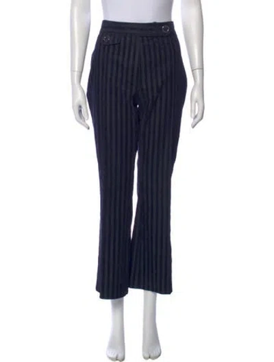 Pre-owned Derek Lam 10 Crosby Striped Wide Leg Pants In Blue