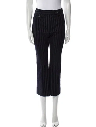 Pre-owned Derek Lam 10 Crosby Striped Wide Leg Pants In Blue