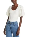 Derek Lam 10 Crosby Suzanne Mixed Media Top In White