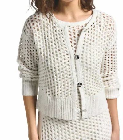 Derek Lam 10 Crosby Syvie Crochet Sequin Cardigan In White