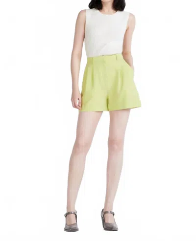 Derek Lam 10 Crosby Talulah High Waist Shorts In Celery In Green