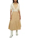 Derek Lam 10 Crosby Tami Mixed Media Cardigan Shirt