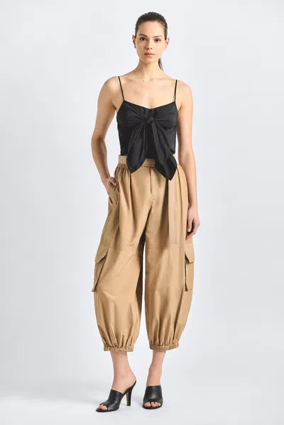 Derek Lam 10 Crosby Tamsin Poplin Balloon Pants In Brown