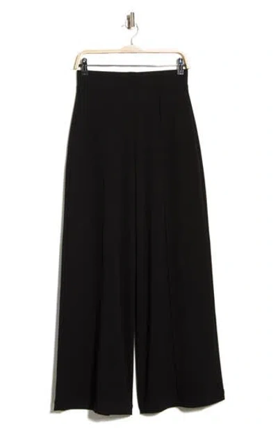 Derek Lam 10 Crosby Tempest Pleat Wide Leg Knit Pull-on Pants In Black