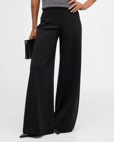 Derek Lam 10 Crosby Tempest Wide-leg Knit Trousers In Black