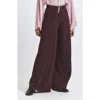 Derek Lam 10 Crosby Tempset Pleated Wide Leg Pants In Brown