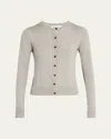 Derek Lam 10 Crosby Thibeaut Cashmere-cotton Cardigan In Medium Heather Grey