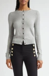 Derek Lam 10 Crosby Thibeaut Cashmere-cotton Cardigan In Medium Heather Grey