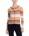 Derek Lam 10 Crosby Thibeaut Crewneck Cardigan Sweater In Brown