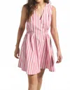 Derek Lam 10 Crosby Tia Stripe Mini Dress In Benibana Multi In Pink