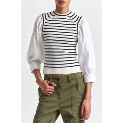 DEREK LAM 10 CROSBY DEREK LAM 10 CROSBY TIRZA MIXED MEDIA SWEATER