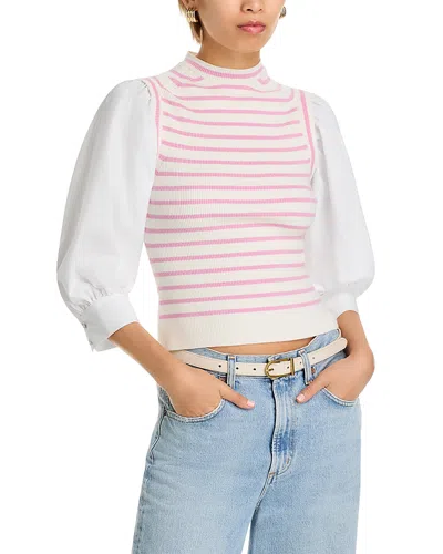 DEREK LAM 10 CROSBY TIRZA MIXED MEDIA TOP