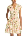 Derek Lam 10 Crosby Tora Floral Cotton Dress In Safari Multi