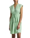 Derek Lam 10 Crosby Tora Stripe Pintuck Mini Dress In Green