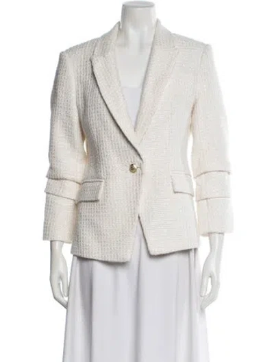 Pre-owned Derek Lam 10 Crosby Tweed Pattern Blazer In Neutral