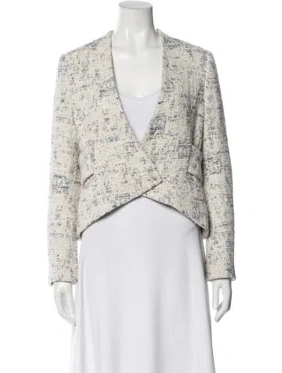 Pre-owned Derek Lam 10 Crosby Tweed Pattern Blazer In Neutrals
