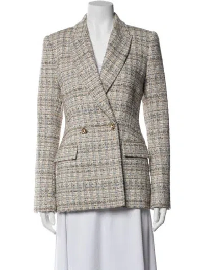 Pre-owned Derek Lam 10 Crosby Tweed Pattern Blazer In Neutrals
