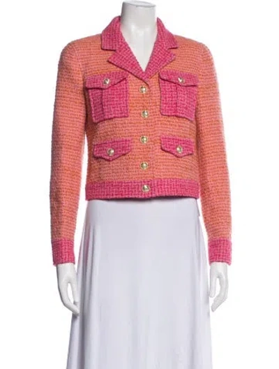 Pre-owned Derek Lam 10 Crosby Tweed Pattern Blazer W/ Tags In Pink