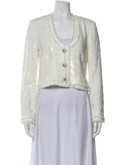 Pre-owned Derek Lam 10 Crosby Tweed Pattern Evening Jacket In Neutral