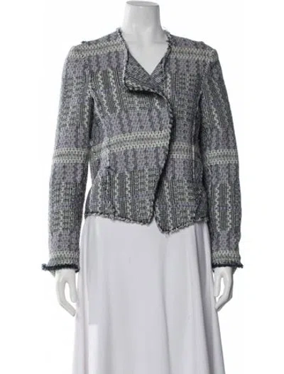 Pre-owned Derek Lam 10 Crosby Tweed Pattern Evening Jacket In Purple