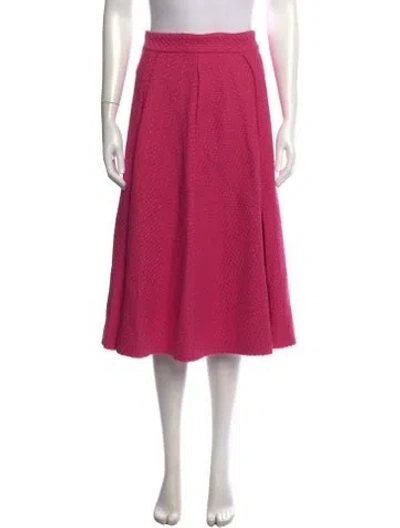 Pre-owned Derek Lam 10 Crosby Tweed Pattern Midi Length Skirt W/ Tags In Pink