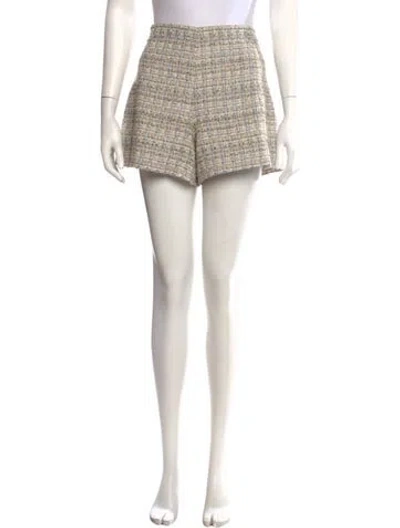 Pre-owned Derek Lam 10 Crosby Tweed Pattern Mini Shorts In Black