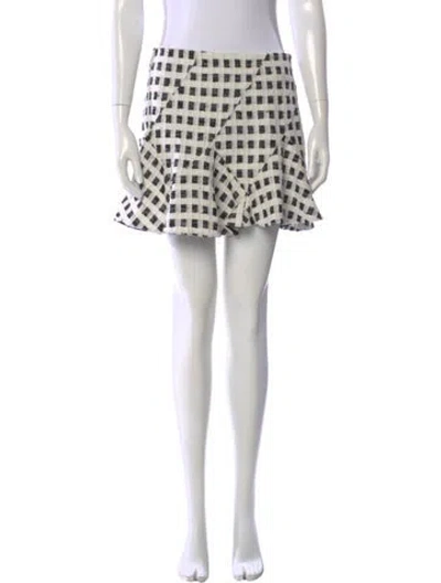 Pre-owned Derek Lam 10 Crosby Tweed Pattern Mini Skirt In Neutral