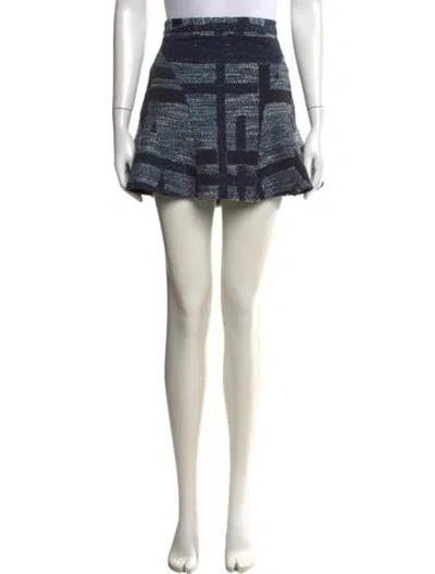 Pre-owned Derek Lam 10 Crosby Tweed Pattern Mini Skirt In Neutral