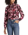 Derek Lam 10 Crosby Valentine Neck Tie Blouse In Multi