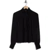 Derek Lam 10 Crosby Valentine Tie Neck Top In Black
