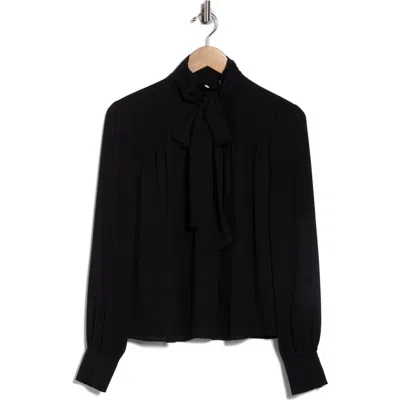 Derek Lam 10 Crosby Valentine Tie Neck Top In Black