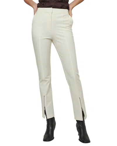 Derek Lam 10 Crosby Van Cropped Zipper Pant In Neutral